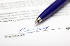 Contrato assinado Foto de Stock Contrato assinado Foto de Stock
