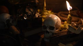 contro i blocchi Halloween completo ha frequentato la scena della zucca della luna della casa contro i blocchi Halloween completo ha frequentato la scena della zucca della luna della casa