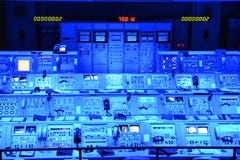 Control de misión de la NASA, Kennedy Space Center foto de archivo Control de misión de la NASA, Kennedy Space Center foto de archivo