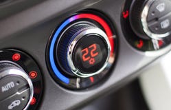 Control del clima del coche imágenes de archivo libres de regalías Control del clima del coche imágenes de archivo libres de regalías