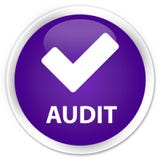 Controle (bevestig pictogram) premie purpere ronde knoop Royalty-vrije Stock Foto Controle (bevestig pictogram) premie purpere ronde knoop Royalty-vrije Stock Foto