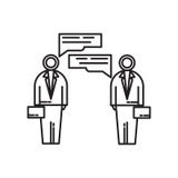 Conversation icon vector sign and symbol isolated on white background, Conversation logo concept stock illustration Conversation icon vector sign and symbol isolated on white background, Conversation logo concept stock illustration