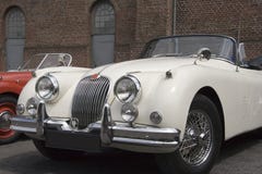 convertible jaguar vintage white στοκ φωτογραφίες convertible jaguar vintage white στοκ φωτογραφίες