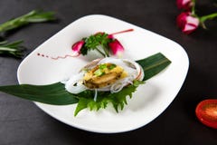 Cook Delicious Dishes With Rice Noodles And Abalone Royalty Free Stock Photos