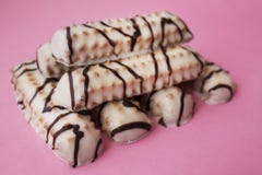 Cookies no chocolate imagem de stock Cookies no chocolate imagem de stock