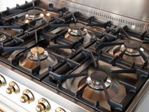 Cooking On A Gas Stove Royalty Free Stock Photography