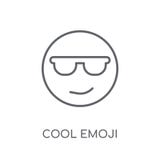 Cool emoji linear icon. Modern outline Cool emoji logo concept o stock illustration Cool emoji linear icon. Modern outline Cool emoji logo concept o stock illustration