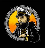 The sailor man captain vector illustration The sailor man captain vector illustration