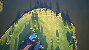 Parkland Gold Coast Grass play area House Estate next to Coomera River Hope Island, Stock Images Parkland Gold Coast Grass play area House Estate next to Coomera River Hope Island, Stock Images