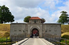 COPENHAGUE, DANEMARK - 31 MAI 2017 : Le Roi Gate chez Kastellet Kastellet est l'une des meilleures forteresses préservées d'étoil photos stock COPENHAGUE, DANEMARK - 31 MAI 2017 : Le Roi Gate chez Kastellet Kastellet est l'une des meilleures forteresses préservées d'étoil photos stock