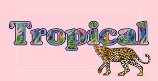 Copie tropicale de léopard illustration libre de droits Copie tropicale de léopard illustration libre de droits