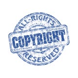 Copyright grunge rubber stamp