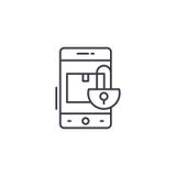 Copyright linear icon concept. Copyright line vector sign, symbol, illustration. royalty free illustration Copyright linear icon concept. Copyright line vector sign, symbol, illustration. royalty free illustration