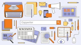 Copywriter, journalist and blogger Stock Photo Copywriter, journalist and blogger Stock Photo