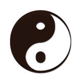 Cor do marrom de Yin Yang Symbol 3D ilustração do vetor Cor do marrom de Yin Yang Symbol 3D ilustração do vetor