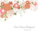 Coral Flowers Background illustration stock Coral Flowers Background illustration stock