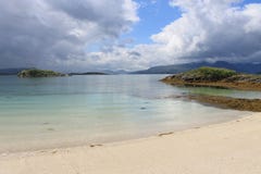 Coral sand beach on the island of Sommarøy Norway stock photography Coral sand beach on the island of Sommarøy Norway stock photography
