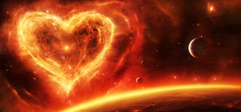 Corazón de la nebulosa de la supernova ilustración del vector Corazón de la nebulosa de la supernova ilustración del vector