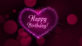 Corazón del feliz cumpleaños almacen de metraje de vídeo Corazón del feliz cumpleaños almacen de metraje de vídeo