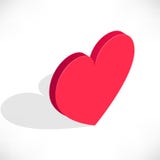 Corazón isométrico como icono ilustración del vector Corazón isométrico como icono ilustración del vector