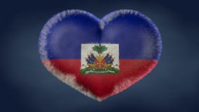 Coração da bandeira de Haiti ilustração do vetor Coração da bandeira de Haiti ilustração do vetor