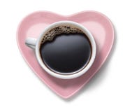Coração do copo de café do amor imagem de stock royalty free Coração do copo de café do amor imagem de stock royalty free
