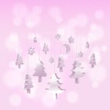 Corda di attaccatura degli ornamenti dell'albero di Natale di Isomatic 3D nel colore rosa royalty illustrazione gratis Corda di attaccatura degli ornamenti dell'albero di Natale di Isomatic 3D nel colore rosa royalty illustrazione gratis