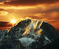 Cordilleras Mountain On Sunset Royalty Free Stock Photo Cordilleras Mountain On Sunset Royalty Free Stock Photo