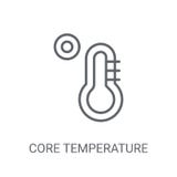 Core temperature icon. Trendy Core temperature logo concept on w stock illustration Core temperature icon. Trendy Core temperature logo concept on w stock illustration