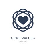 core values icon. Trendy flat vector core values icon on white b royalty free illustration core values icon. Trendy flat vector core values icon on white b royalty free illustration