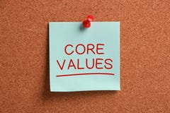 Core Values Sticky Note royalty free stock images Core Values Sticky Note royalty free stock images