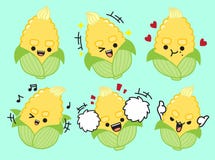 Corn cute character design.Vector illustation royalty free illustration Corn cute character design.Vector illustation royalty free illustration