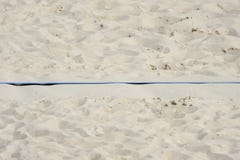 Corner of blue border line in beach volleyball stock photos Corner of blue border line in beach volleyball stock photos