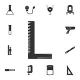 Corner ruler icon. Simple element illustration. Corner ruler symbol design from Measuring collection set. Can be used in web and m stock illustration Corner ruler icon. Simple element illustration. Corner ruler symbol design from Measuring collection set. Can be used in web and m stock illustration