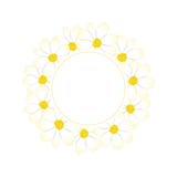 Corona bianca dell'insegna del fiore dell'universo Illustrazione di vettore illustrazione vettoriale Corona bianca dell'insegna del fiore dell'universo Illustrazione di vettore illustrazione vettoriale