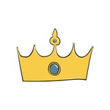 corona con la gema y el diamante Un símbolo de la autoridad Casco del rey Icono que denota éxito e insignias ilustración del vector corona con la gema y el diamante Un símbolo de la autoridad Casco del rey Icono que denota éxito e insignias ilustración del vector