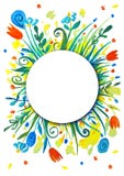 Corona luminosa di estate Fiori, raggi di sole, estate royalty illustrazione gratis Corona luminosa di estate Fiori, raggi di sole, estate royalty illustrazione gratis