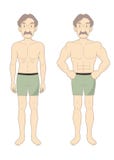 Corpo do músculo da beleza dos homens médio-Um ilustração stock Corpo do músculo da beleza dos homens médio-Um ilustração stock