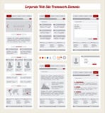 Corporate Internet Site Navigation Map, Structure Prototype Framework vector illustration Corporate Internet Site Navigation Map, Structure Prototype Framework vector illustration