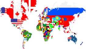 Mapas del esquema del mundo con ilustración del vector Mapas del esquema del mundo con ilustración del vector