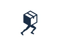Corrida Logo Icon Design da caixa ilustração royalty free Corrida Logo Icon Design da caixa ilustração royalty free