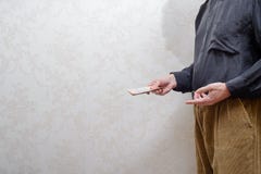 Corrupted businessman, or politician, paying a Hryvnia uah banknotes bribe Royalty Free Stock Photo Corrupted businessman, or politician, paying a Hryvnia uah banknotes bribe Royalty Free Stock Photo