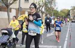 Corsa solidale a Murcia, il 24 marzo 2019: Prima corsa di solidarietà sulle vie di Murcia in Spagna fotografie stock libere da diritti Corsa solidale a Murcia, il 24 marzo 2019: Prima corsa di solidarietà sulle vie di Murcia in Spagna fotografie stock libere da diritti