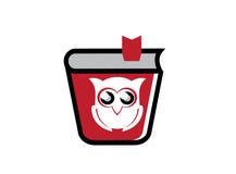 A coruja leu o livro para o ilustrador do projeto do logotipo, ?cone s?bio, s?mbolo da educa??o ilustração stock A coruja leu o livro para o ilustrador do projeto do logotipo, ?cone s?bio, s?mbolo da educa??o ilustração stock