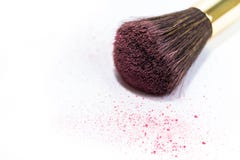 Cosmetic blush brush for makeup isolated on white background royalty free stock photos Cosmetic blush brush for makeup isolated on white background royalty free stock photos