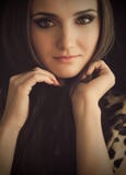 Cosmetics & make-up. Beautiful female eye with black liner royalty free stock images Cosmetics & make-up. Beautiful female eye with black liner royalty free stock images