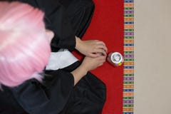 Cosplay με τη ρόδινη τρίχα στοκ φωτογραφία με δικαίωμα ελεύθερης χρήσης Cosplay με τη ρόδινη τρίχα στοκ φωτογραφία με δικαίωμα ελεύθερης χρήσης