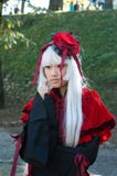 Cosplayer asiatic dziewczyna przy Lucca komiczkami 2016 obrazy royalty free Cosplayer asiatic dziewczyna przy Lucca komiczkami 2016 obrazy royalty free