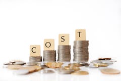 COST TEXT WRITTEN ON BLOCK royalty free stock photos COST TEXT WRITTEN ON BLOCK royalty free stock photos