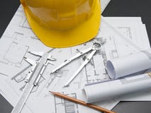 Costruzione del casco di sicurezza immagine stock Costruzione del casco di sicurezza immagine stock